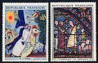 Art - Mint Set of 2 Stamps France, 1963